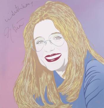 GLORIA STEINEM SIGNED CLAYTON LEFEVRE PAINTING