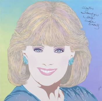 LINDA EVANS SIGNED CLAYTON LEFEVRE PAINTING