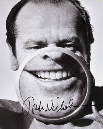 JACK NICHOLSON SIGNED HERB RITTS BOOKPLATE