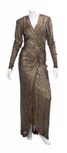 VINTAGE HOLLYWOOD GOLD LAME GOWN