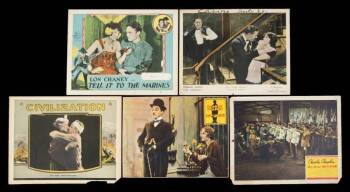 A COLLECTION OF SILENT MOVIE THEMED LOBBY CARDS