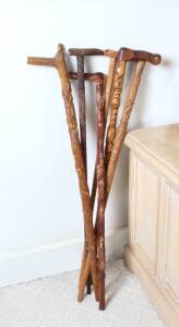 JONATHAN WINTERS COLLECTION OF CARVED CANES