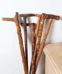 JONATHAN WINTERS COLLECTION OF CARVED CANES - 2