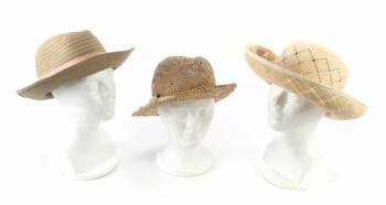 GRETA GARBO THREE RESORT HATS