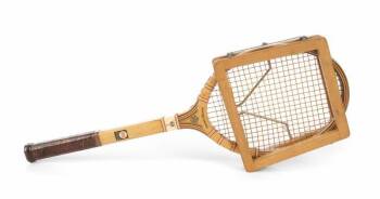 GRETA GARBO TENNIS RACKET AND PRESS