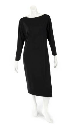 GRETA GARBO BLACK SILK DRESS