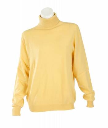 GRETA GARBO YELLOW TURTLENECK