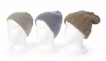 GRETA GARBO THREE HAND KNIT HATS