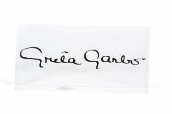 GRETA GARBO LUCITE NAMEPLATE