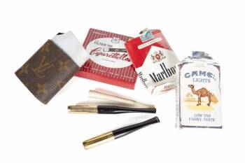 GRETA GARBO GROUP OF VINTAGE GARBO SMOKING ITEMS