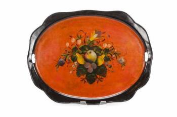 GRETA GARBO LARGE PAINTED TOLE TRAY