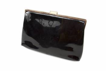 GRETA GARBO PATENT LEATHER CLUTCH