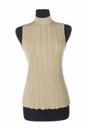 GRETA GARBO METALLIC KNIT SLEEVELESS SWEATERS