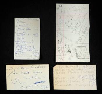 GRETA GARBO ADMINISTRATIVE NOTES