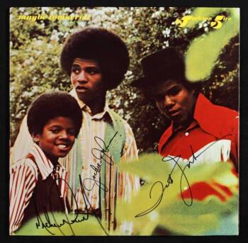 JACKSON FIVE SIGNED MAYBE TOMORROW ALBUM SLEEVE