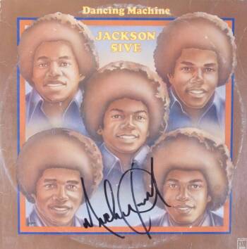 MICHAEL JACKSON SIGNED DANCING MACHINE ALBUM