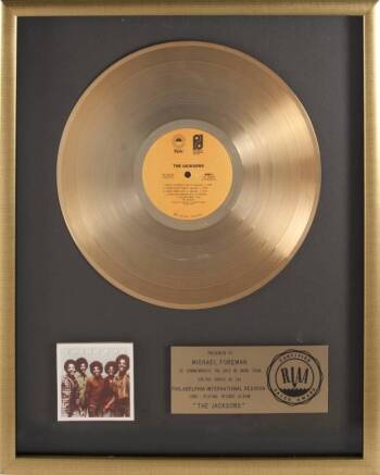 THE JACKSONS "GOLD" RECORD AWARD