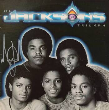 MICHAEL JACKSON SIGNED TRIUMPH ALBUM