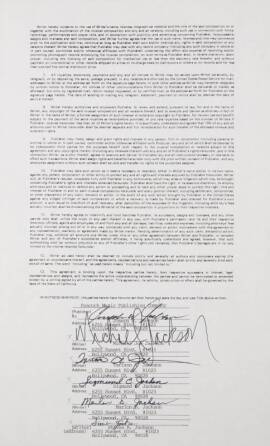 MICHAEL JACKSON SIGNED CONTRACT