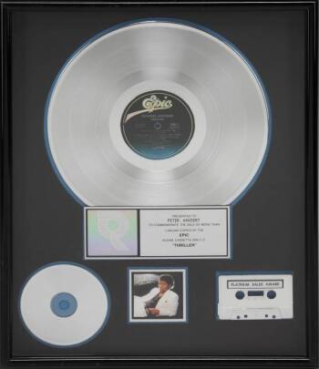 MICHAEL JACKSON "PLATINUM" RECORD AWARD