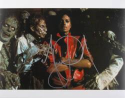 MICHAEL JACKSON SIGNED "THRILLER" PHOTOGRAPH