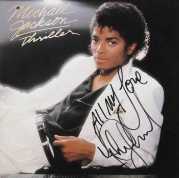 MICHAEL JACKSON SIGNED THRILLER ALBUM