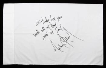 MICHAEL JACKSON SIGNED PILLOWCASE