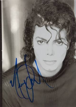 MICHAEL JACKSON SIGNED IMAGE