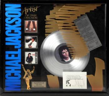 MICHAEL JACKSON ARTIST OF THE DECADE LIMITED EDITION DISPLAY