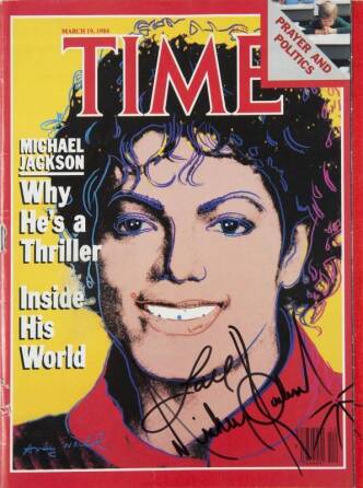 MICHAEL JACKSON SIGNED TIME MAGAZINE