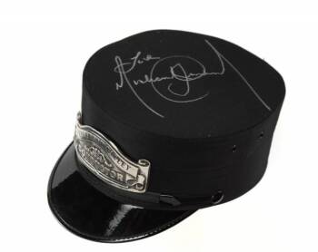 MICHAEL JACKSON SIGNED CONDUCTOR HAT