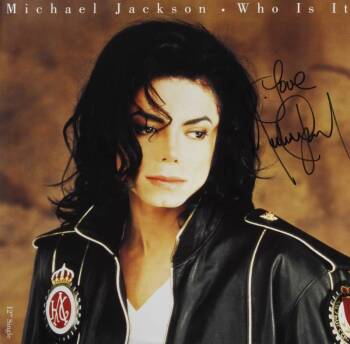 MICHAEL JACKSON SIGNED ALBUM COVER