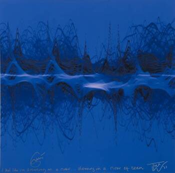 ERIC CLAPTON SIGNED "RIVER OF TEARS" ORIGINAL DIGITAL ARTWORK