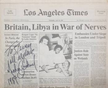 MICHAEL JACKSON SIGNED LOS ANGELES TIMES