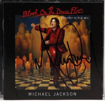 MICHAEL JACKSON SIGNED BLOOD ON THE DANCE FLOOR COMPACT DISC