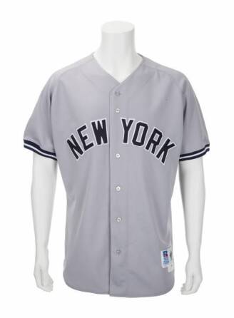 DEREK JETER 1998 WORLD SERIES ATTRIBUTED NEW YORK YANKEES ROAD JERSEY