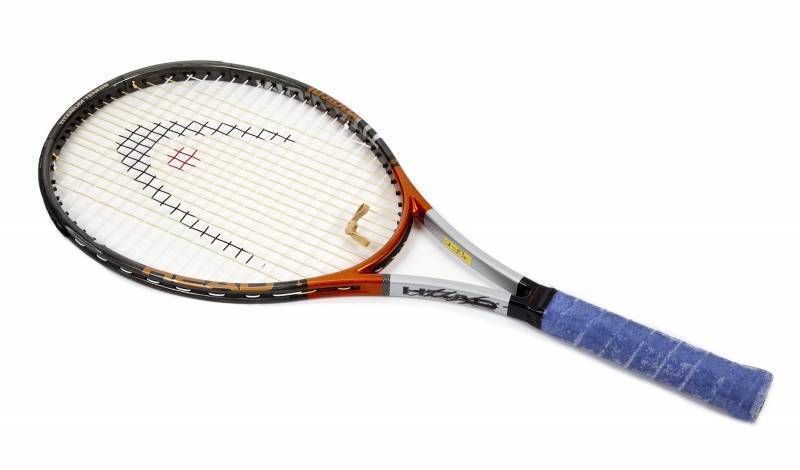 ANDRE AGASSI TOURNAMENT USED AND SIGNED TENNIS RACKET