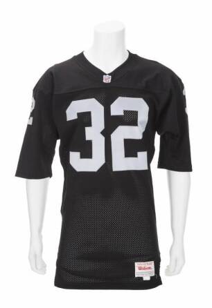 MARCUS ALLEN CIRCA 1990s GAME WORN AND SIGNED LOS ANGELES RAIDERS JERSEY