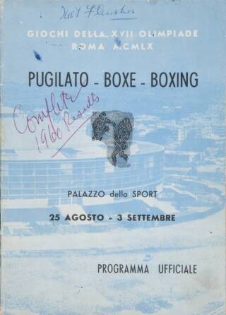 NAT FLEISCHER PERSONAL 1960 ROME OLYMPIC BOXING SCORE BOOK