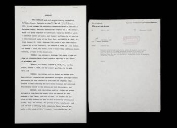 CASSIUS CLAY 1960 LOUISVILLE SPONSORSHIP MEMO AND CONTRACT PHOTOSTAT