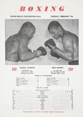 CASSIUS CLAY VS. JIM ROBINSON 1961 OFFICIAL ON-SITE FIGHT PROGRAM