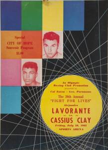 CASSIUS CLAY VS. ALEJANDRO LAVORANTE 1962 OFFICIAL ON-SITE FIGHT PROGRAM