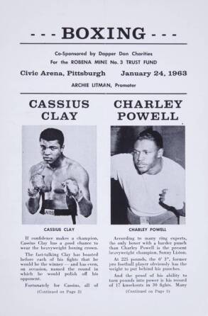 CASSIUS CLAY VS. CHARLEY POWELL 1963 OFFICIAL ON-SITE FIGHT PROGRAM