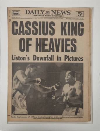 CASSIUS CLAY VS. SONNY LISTON I ORIGINAL 1964 NEW YORK DAILY NEWS NEWSPAPER