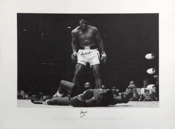 MUHAMMAD ALI VS. SONNY LISTON II DOUBLE SIGNED POSTER