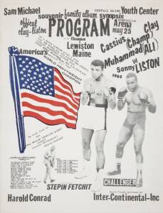 MUHAMMAD ALI VS. SONNY LISTON II 1965 "STEPIN FETCHIT" FIGHT PROGRAM