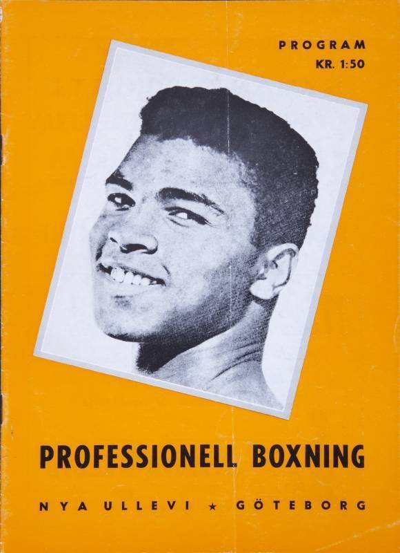 MUHAMMAD ALI 1965 SWEDISH BOXING EXHIBITION OFFICIAL ON-SITE PROGRAM