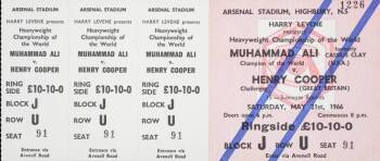 MUHAMMAD ALI VS. HENRY COOPER II 1966 ORIGINAL FIGHT TICKET