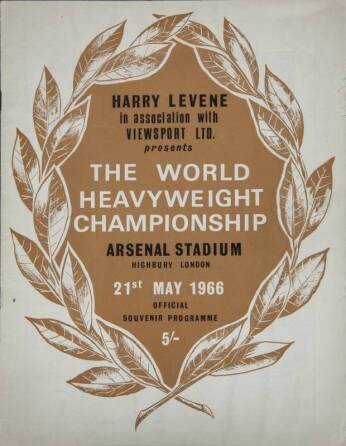 MUHAMMAD ALI VS. HENRY COOPER II 1966 OFFICIAL ON-SITE FIGHT PROGRAM