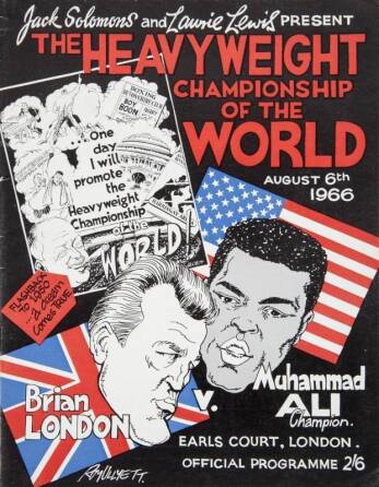 MUHAMMAD ALI VS. BRIAN LONDON 1966 OFFICIAL ON-SITE FIGHT PROGRAM